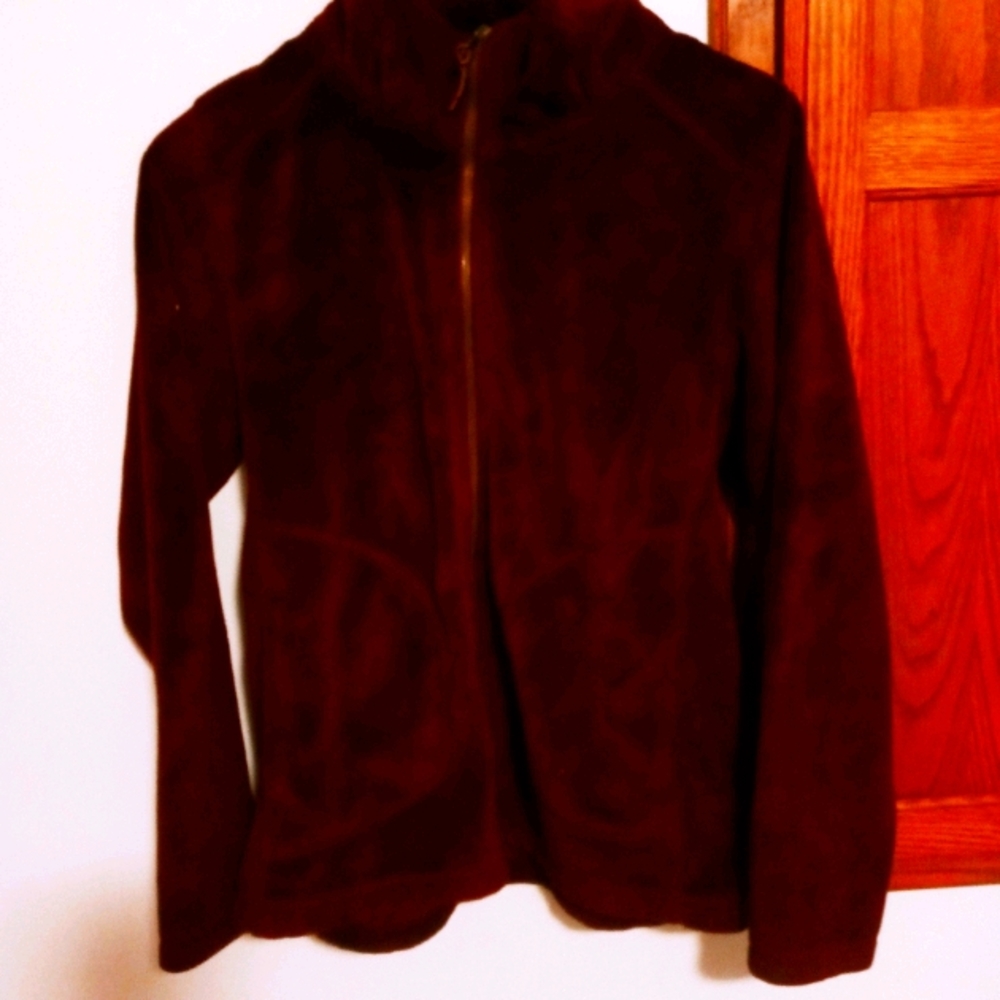 Charles River Apparel polyester zip up sweatshirt.